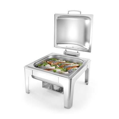 Chafing GN 2/3 saténový vzhled, HENDI, Profi Line, 6L, 395x430x(H)290mm | 470275